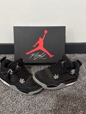 Air Jordan 4 Retro “black canvas” women’s 6.5 or kids 5y